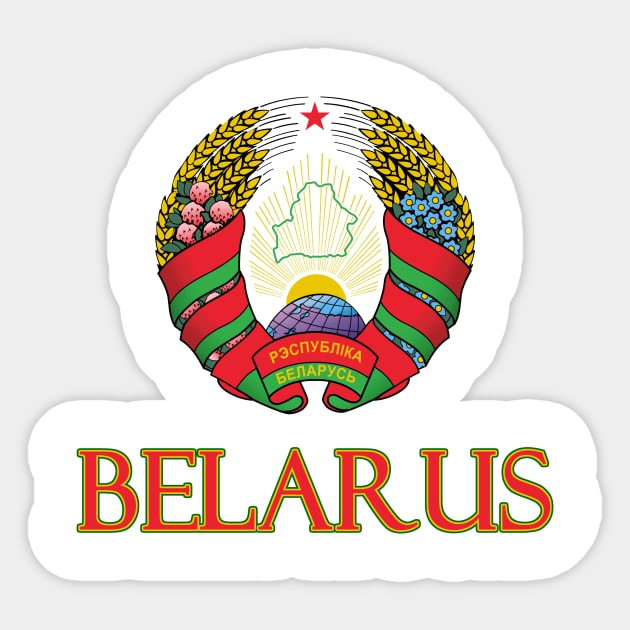 Belarus - Belarusian Coat of Arms Design Sticker by Naves